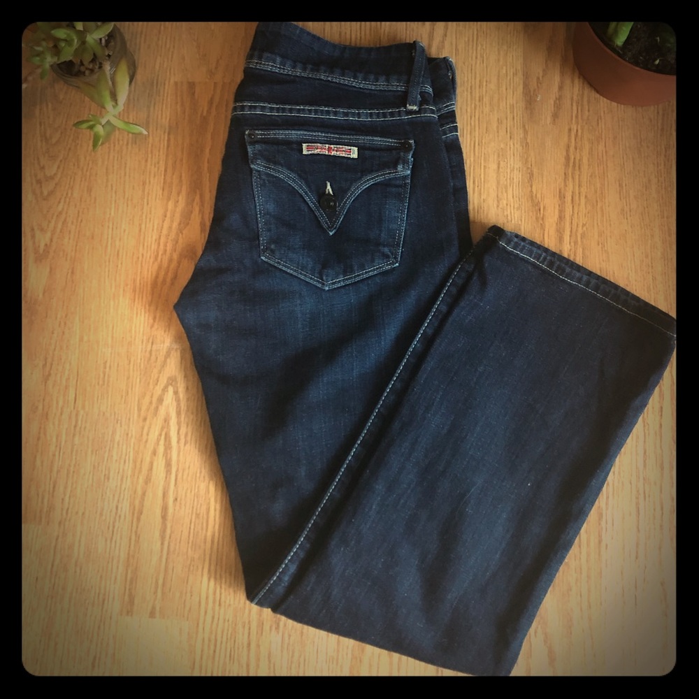 👖Hudson Signature Flap Pocket Stretch Dark Wash